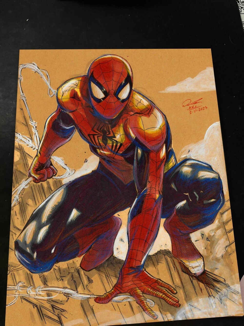 Spider-Man Art Print Signed 8.5x11 | Art by Keyeske